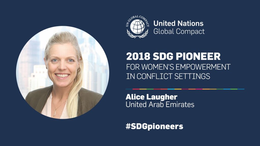 Alice Laugher SDG Pioneer 2018