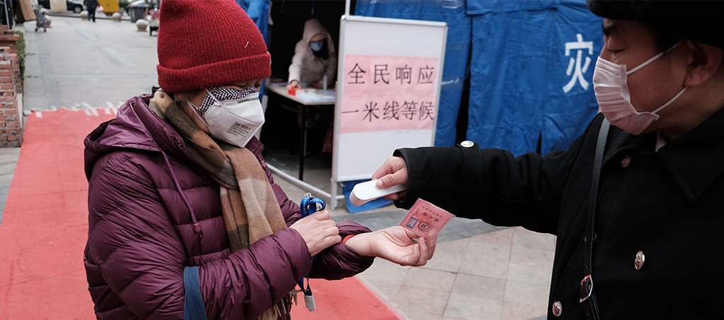 Covid temperature check during pandemic