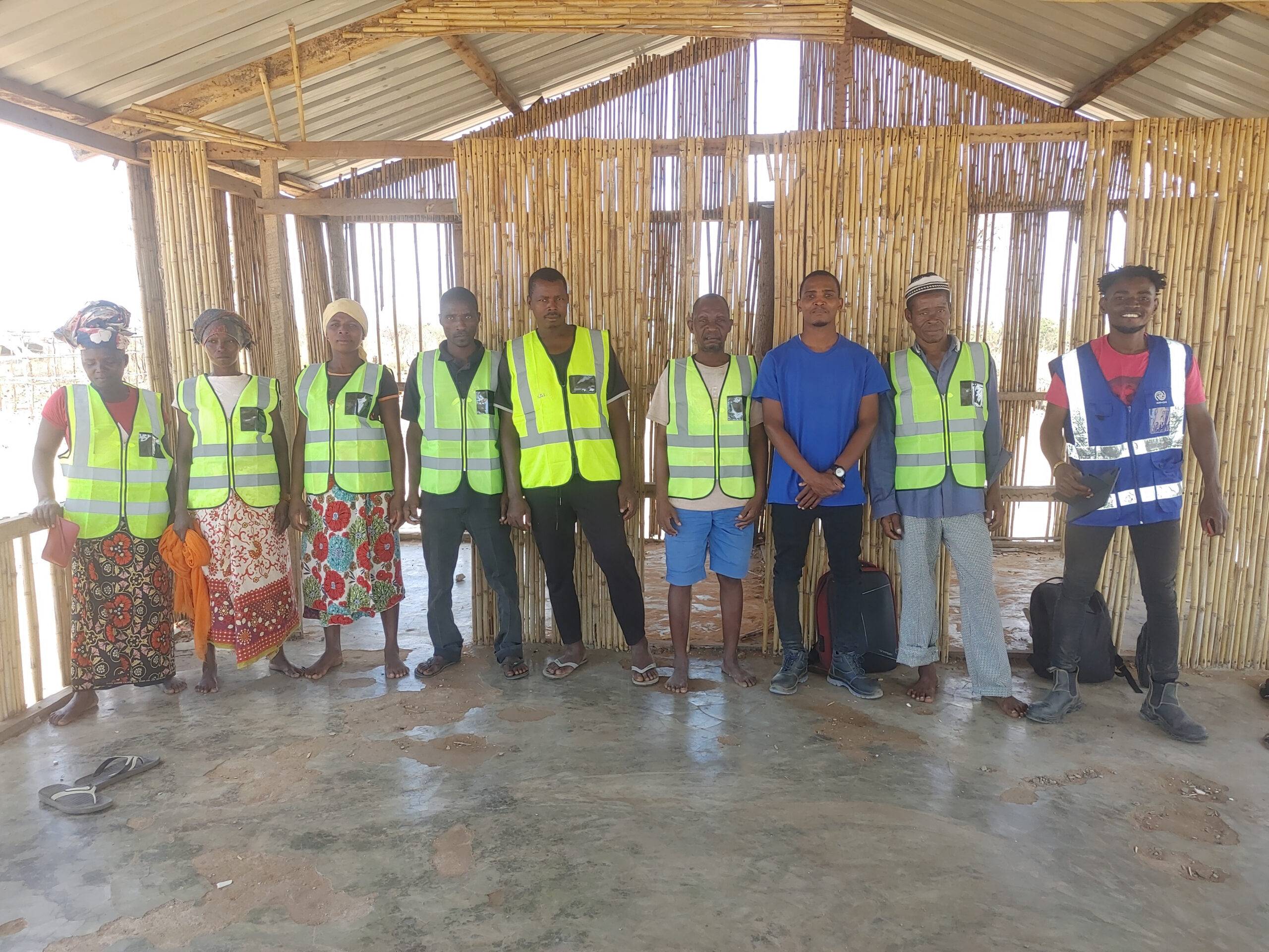 Humanitarian aid workers in the field