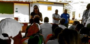 Humanitarian workers engaging in training workshop on mental health and wellbeing