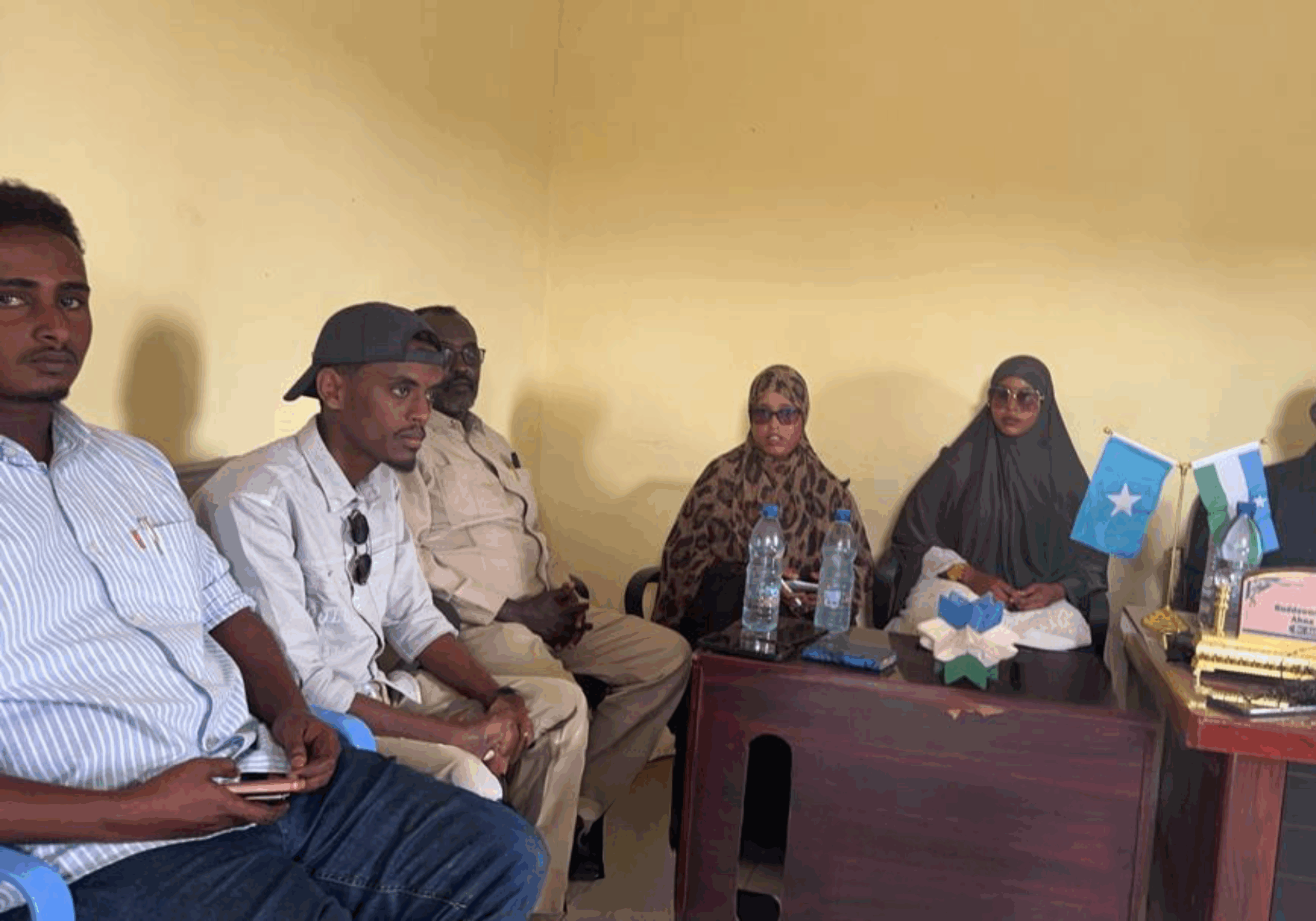 Abdirazaq Sidali Mohamud on a building site in Somalia