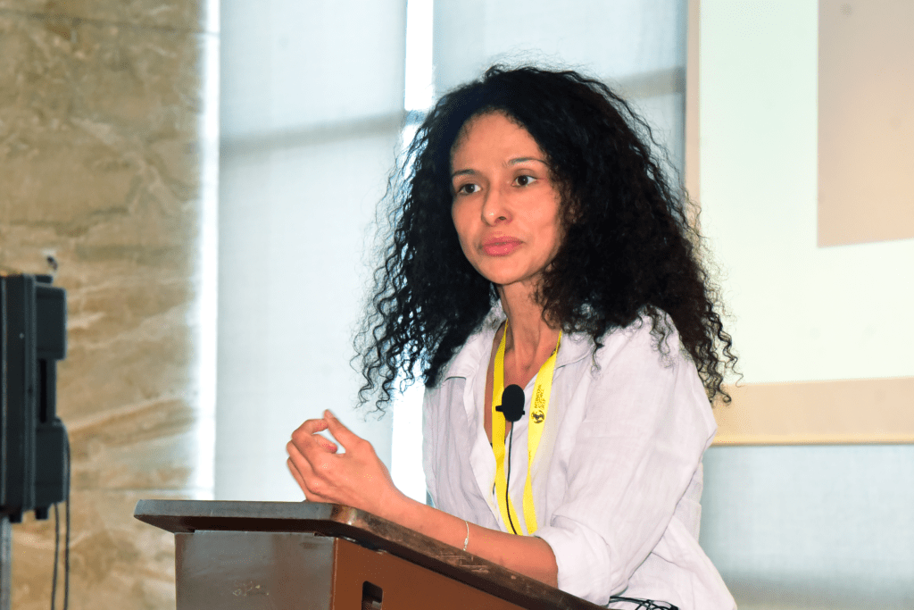 CTG Global Risk Director Rania Guindy speaking at the International Assistance Group (IAG) Forum 2026 in Nairobi. 