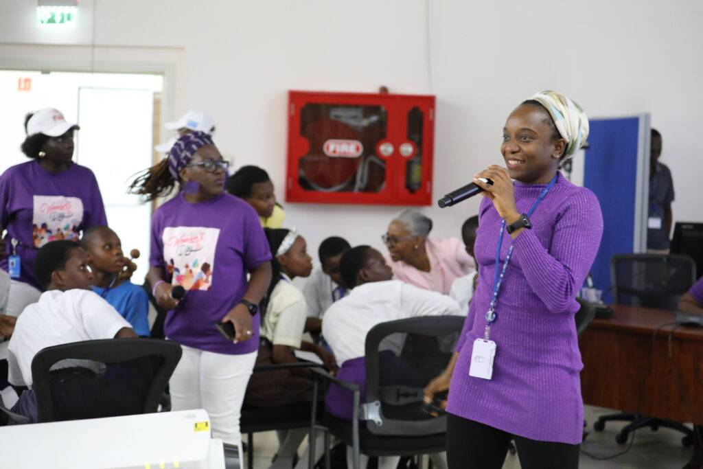CTG consultant Uchechukwu Patricia Emodi delivers a talk in Uganda.